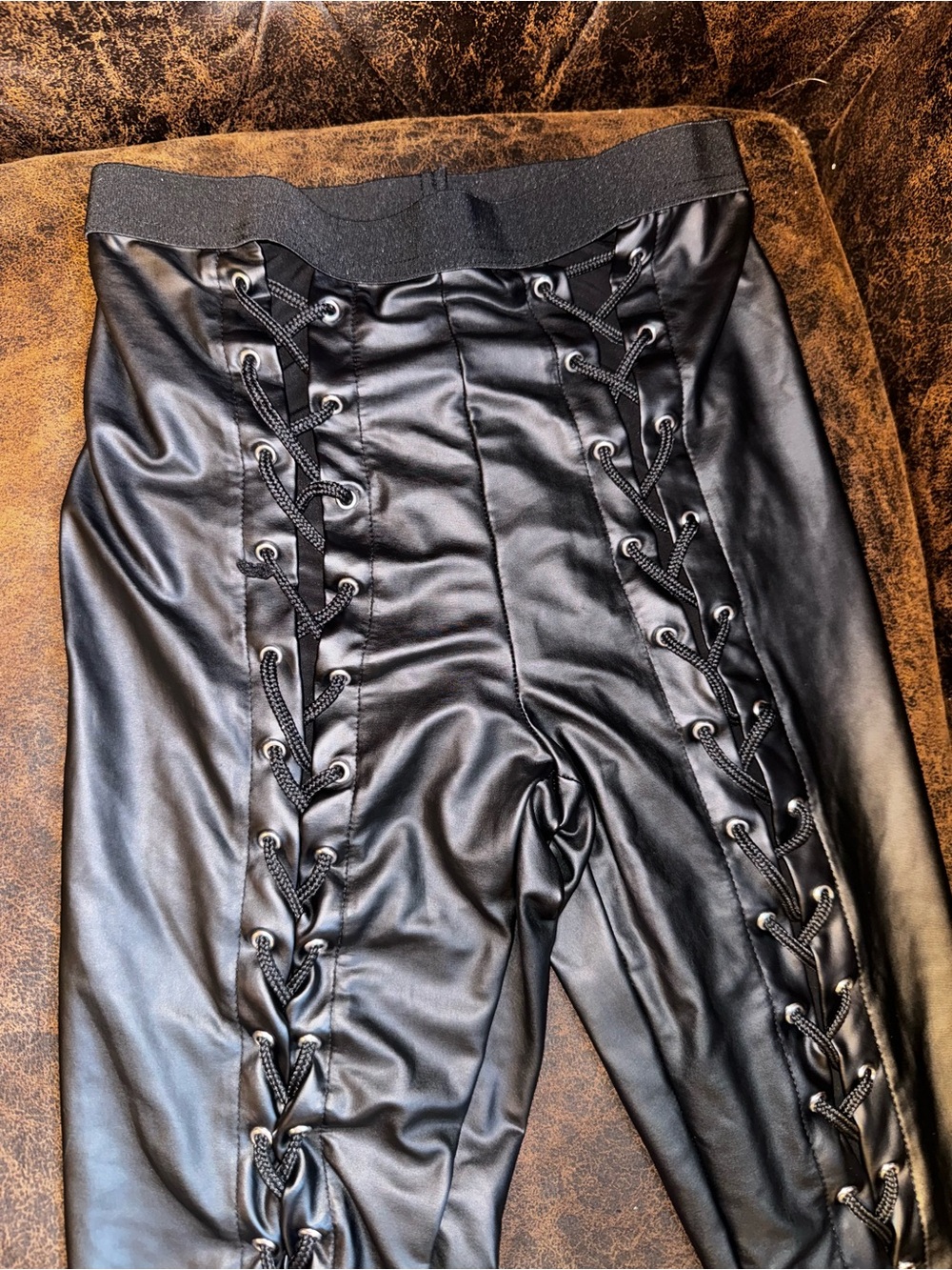 Dolls Kill Club Exx “Took The Night” Lace-Up Pants